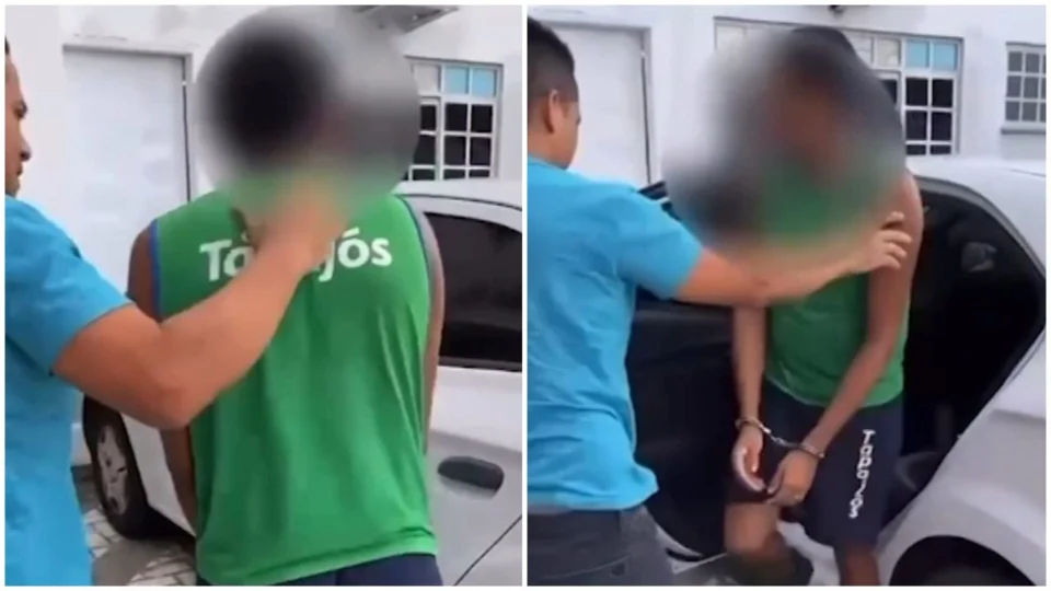VÍDEO: suspeito de abuso sexual contra irmã de 17 anos é preso em Manaus