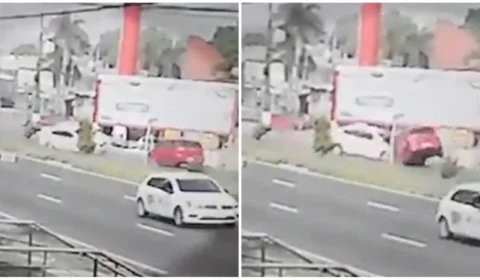 VÍDEO: câmera de segurança registra momento de colisão na Av. Max Teixeira