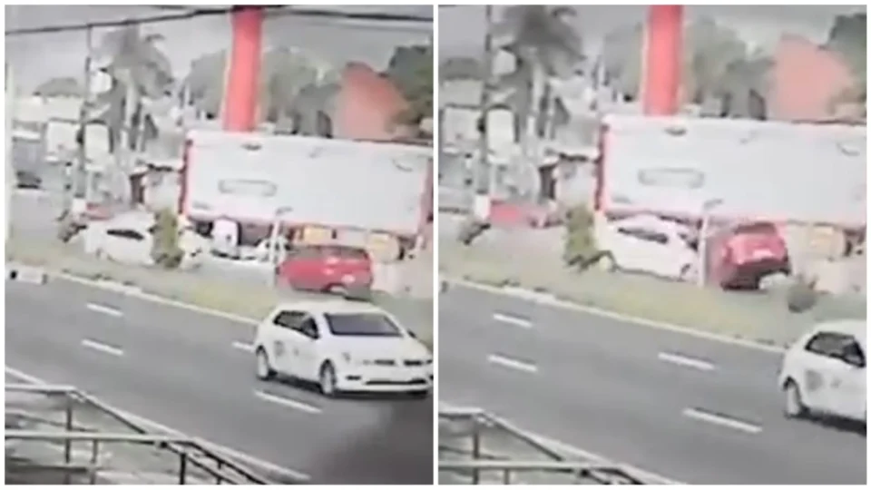 VÍDEO: câmera de segurança registra momento de colisão na Av. Max Teixeira