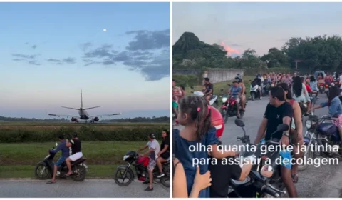 VÍDEO: decolagem de avião vira atração entre moradores de Tabatinga-AM; veja