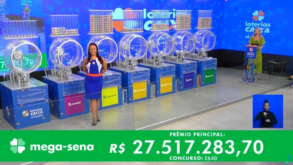 VÍDEO: confira números sorteados na Mega-Sena 2640