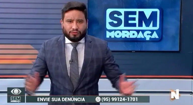 Jornalista Alex Braga apresentando Sem Mordaça - Foto: Arquivo/Portal Norte