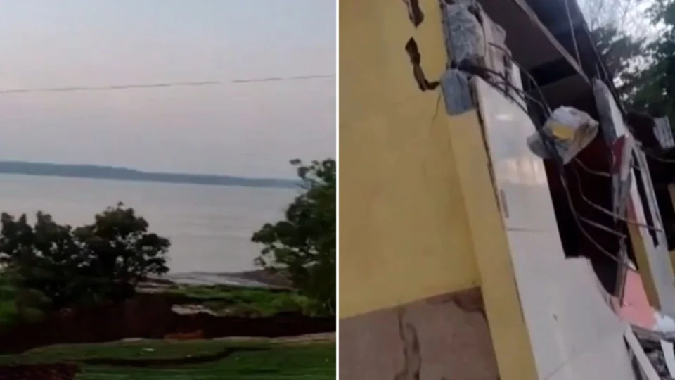 VÍDEO: parte de igreja é ‘engolida’ em deslizamento de terra no AM