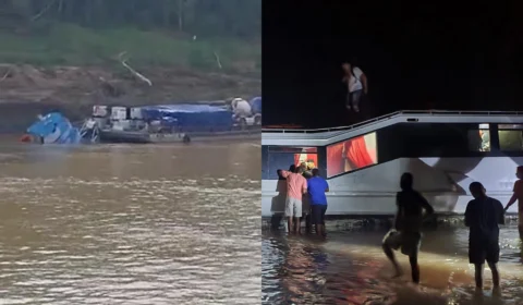 VÍDEO: empurrador naufraga e lancha colide no interior do Amazonas