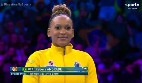 VÍDEO: Rebeca Andrade conquista bronze na trave do Mundial de Ginástica