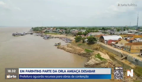 VÍDEO: orla de Parintins ameaça desabar de novo e preocupa moradores