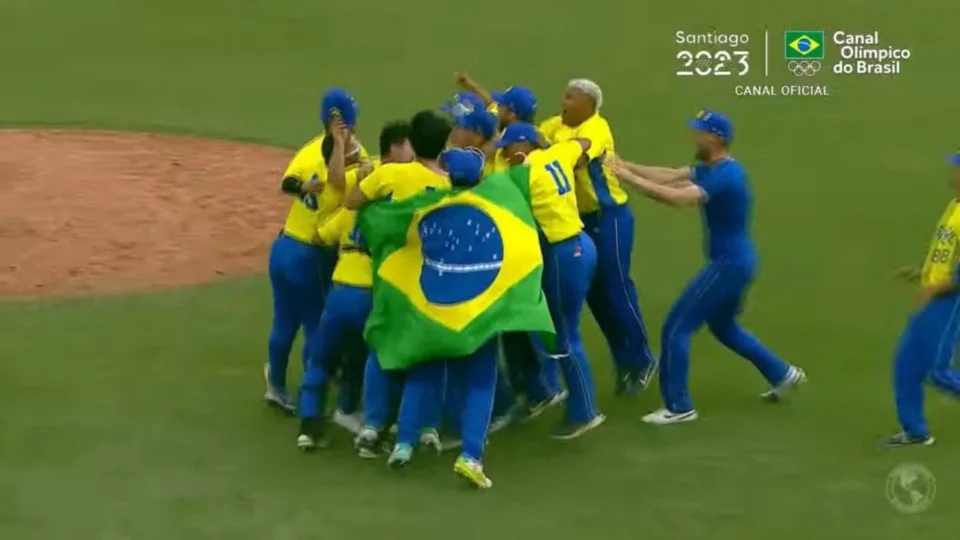 Seleção brasileira de beisebol vence quartas no Pan-Americano 2023