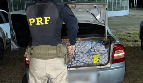 PRF apreende uma tonelada de alho e uma motocicleta em Roraima