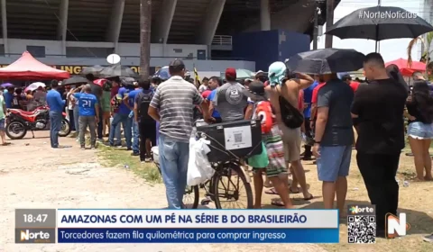 VÍDEOS: torcida faz fila gigante para comprar ingressos de jogo do Amazonas FC