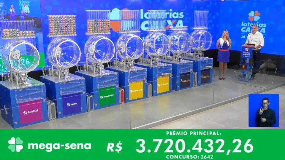 VÍDEO: confira números sorteados na Mega-Sena 2642 neste sábado, 7