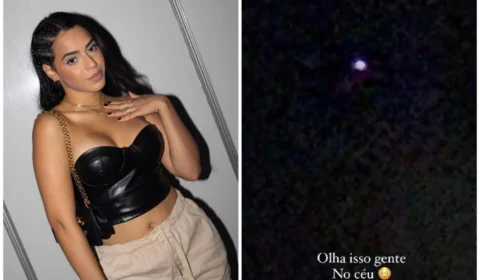Influencer Mirella Santos registra ponto brilhante no céu: ‘será que é ET?’