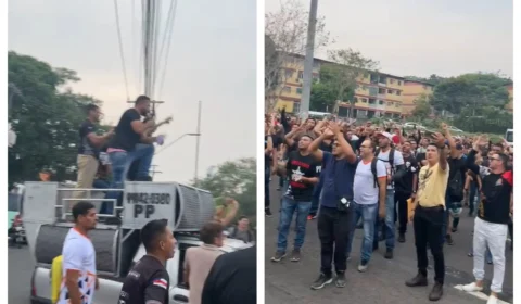 VÍDEO: aprovados em concursos da Segurança Pública protestam em Manaus