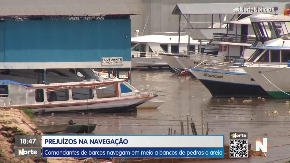 VÍDEO: seca dos rios prejudica setor da navegação no Amazonas