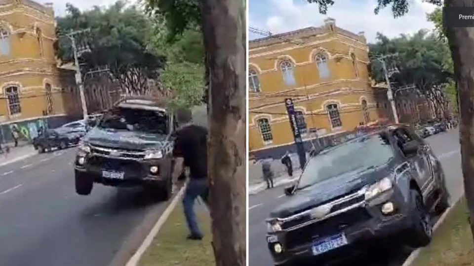 VÍDEO: viatura perde o controle e atropela casal de motociclistas em SP