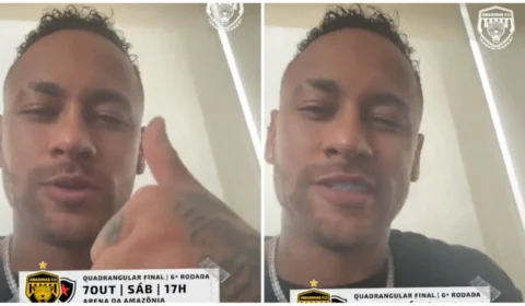 VÍDEO: Neymar envia recado para o Amazonas FC antes de jogo neste sábado, 7
