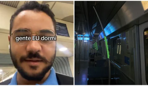 VÍDEO: passageiro fica preso em metrô de Salvador após dar cochilo em vagão