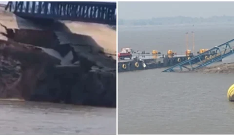 VÍDEO: parte do porto de Itacoatiara-AM desaba após passagem de navio