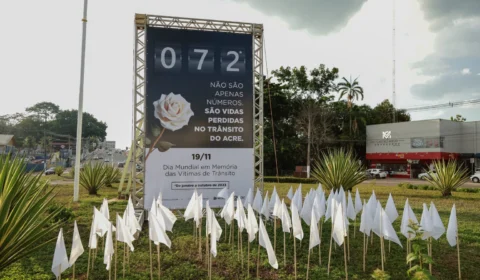 ‘Dia em Memória das Vítimas de Trânsito’ é realizado em campanha no Acre