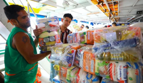 Seca no AM: famílias afetadas recebem cestas básicas na RDS Rio Amapá