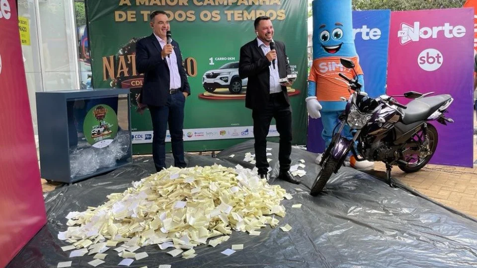 Natalzão CDL sorteia uma moto 0 km ao vivo na TV Norte Tocantins