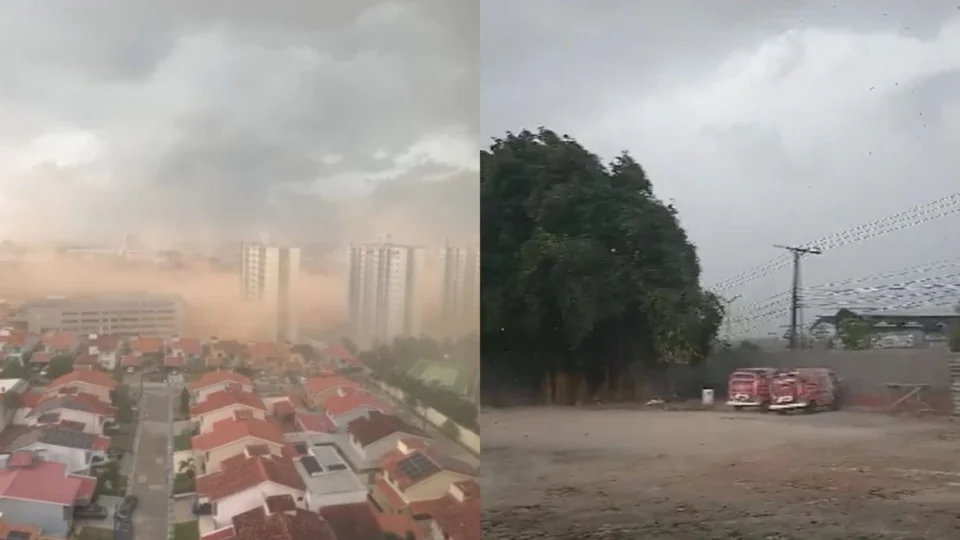 VÍDEO: ventanias com rajadas são registradas em várias zonas de Manaus 