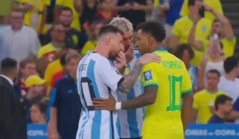 Brasil e Argentina: Rodrygo e Lionel Messi se desentendem em campo; entenda