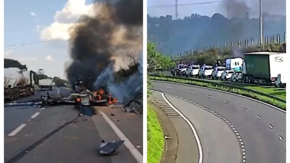 VÍDEO: quadrilha explode carro-forte e dinheiro fica espalhado em rodovia de SP