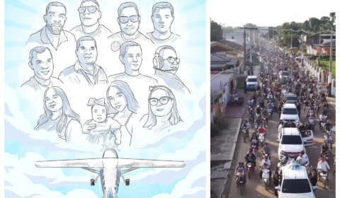 VÍDEO: Eirunepé homenageia vítimas do acidente de avião no Acre