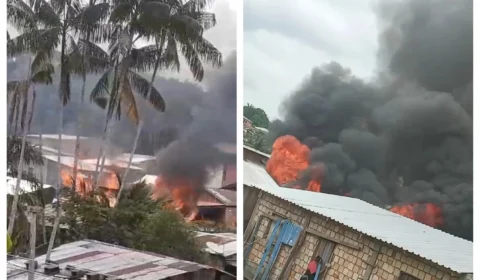 VÍDEO: incêndio atinge casas no bairro Santa Teresa, em Tefé-AM