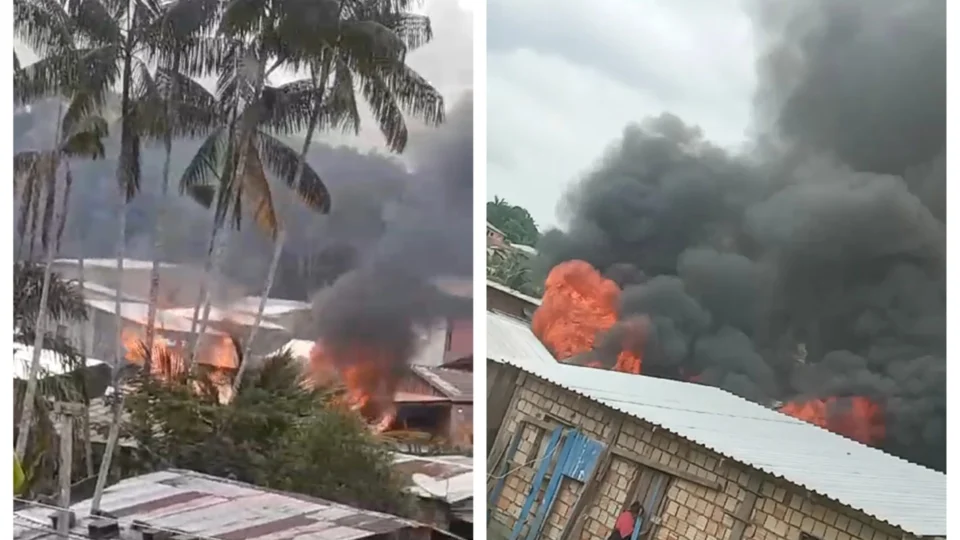 VÍDEO: incêndio atinge casas no bairro Santa Teresa, em Tefé-AM