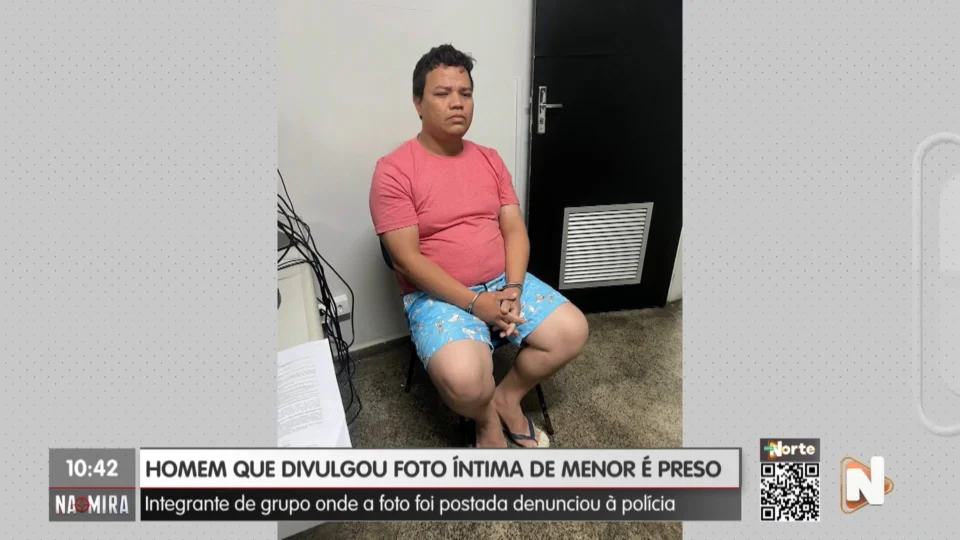 VÍDEO: suspeito é preso por divulgar vídeo pornô com adolescente em Manaus