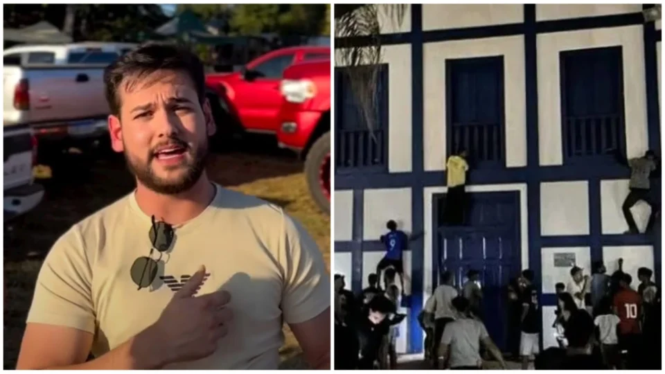 VÍDEO: influenciador faz ‘caça ao tesouro’ e multidão destrói igreja em MG