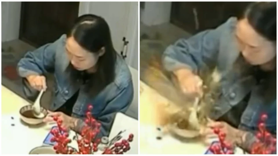 VÍDEO: ovo cozido explode no rosto de mulher durante café da manhã