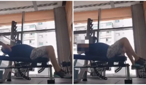 VÍDEO: vocalista do Calcinha Preta tranquiliza fãs após acidente em academia