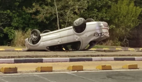 Capotamento na Ville Roy: veja imagem de acidente na importante avenida de Boa Vista-RR
