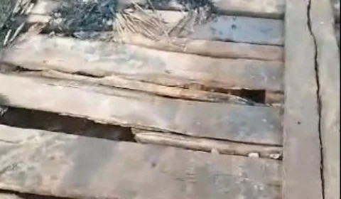 VÍDEO: ponte de acesso à Lizarda do Tocantins é incendiada
