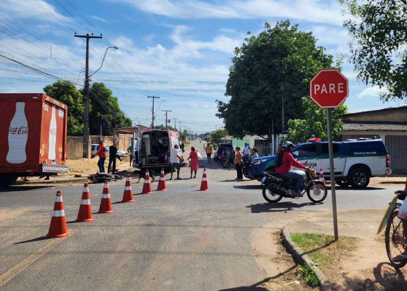 Local do acidente tem sinalização de trânsito Foto: PM-RR