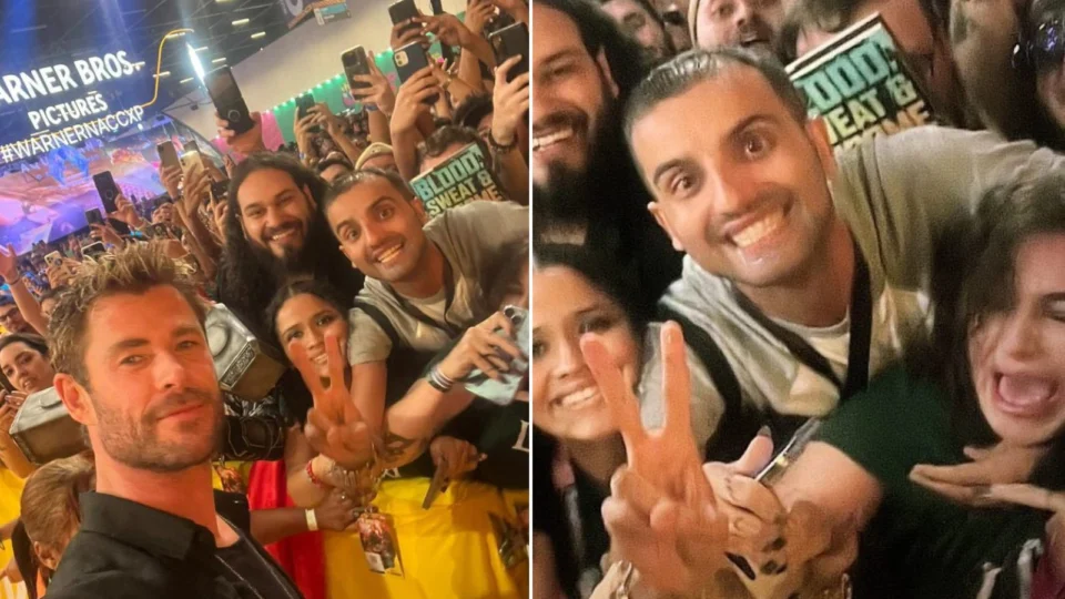 VÍDEO: na CCXP, mulher é ‘esmagada’ tentando tirar foto com Chris Hemsworth