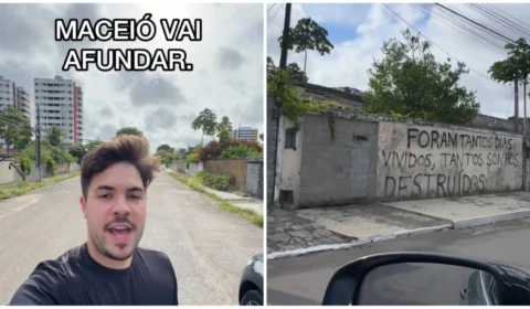 ‘Maceió vai afundar’, alerta influenciador sobre a situação atual da cidade