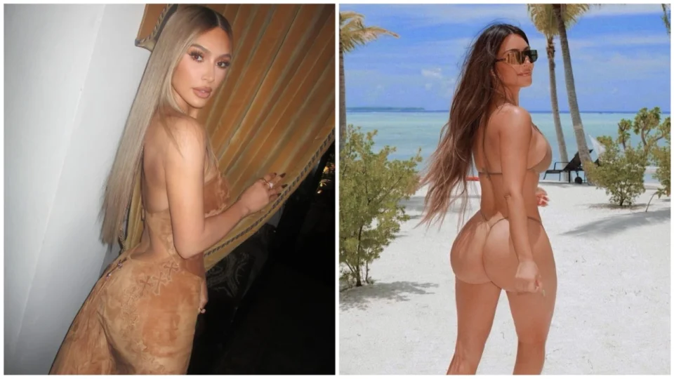 Mudou? Internautas repercutem fotos de Kim Kardashian com ‘novo bumbum’