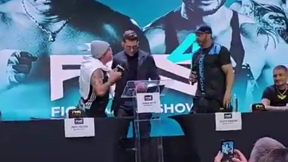 VÍDEO: Popó parte para cima de Bambam em divulgação de luta em SP