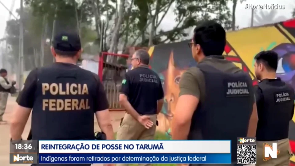 VÍDEO: reintegração de posse retira indígenas de área no Tarumã, em Manaus