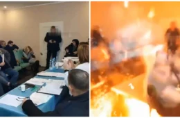 VÍDEO: Deputado explode granada durante reunião em prefeitura na Ucrânia