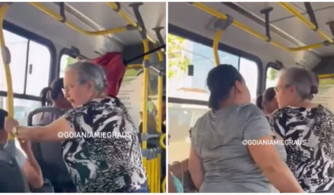 VÍDEO: idosa protagoniza confusão em ônibus por causa de sombrinha; entenda