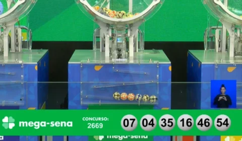 VÍDEO: confira os números sorteados da Mega-Sena 2.669 neste sábado, 16