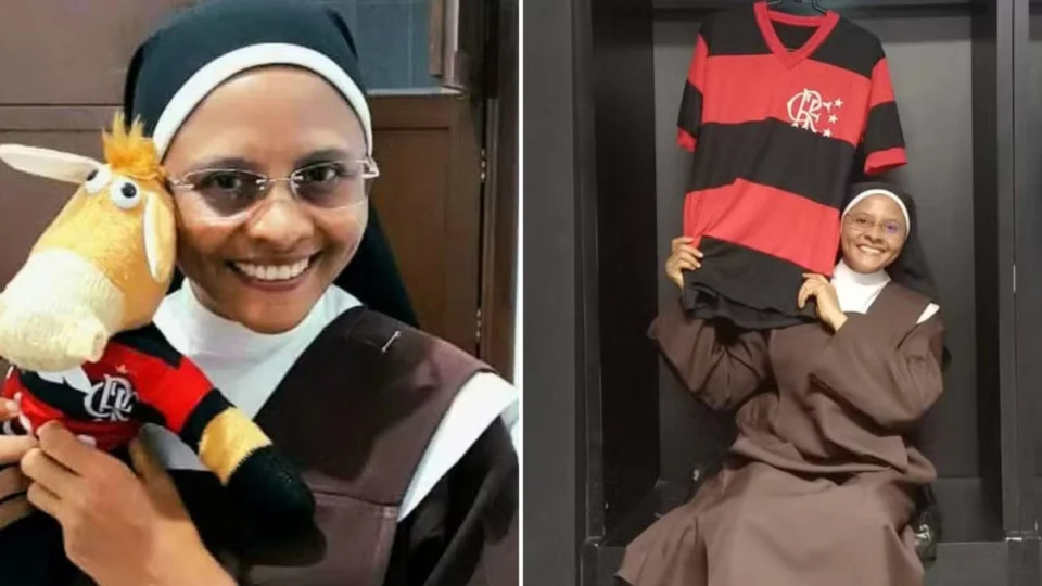 Freira flamenguista realiza sonho de conhecer o Maracanã e a sede do clube