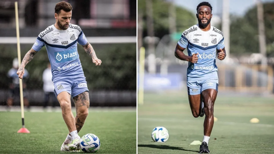 Santos: Lucas Lima e Mendoza treinam separados