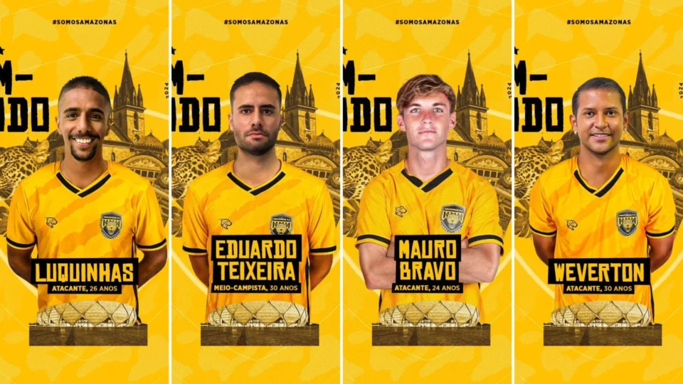 Amazonas FC anuncia contratação de mais quatro jogadores para a temporada 2024