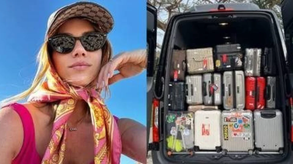 Giovanna Ewbank impressiona web por quantidade de malas ao voltar de viagem