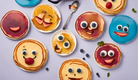 Receita para fazer nas férias com as crianças: panquecas coloridas